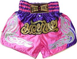 Pantalón Corto Bicolor Morado/Rosa M - Muay Thai y Fitness Unisex