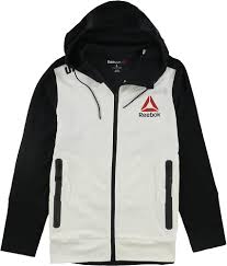 Sudadera Oficial UFC Walkout de adidas Reebok (Blanco/Negro)