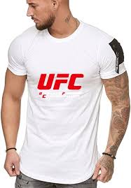 Sudadera UFC Blanca de Manga Corta - Algodón Cómodo para Todos
