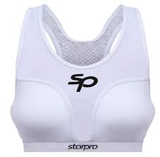 Protector de Pecho Femenino Starpro - Poliéster Blanco