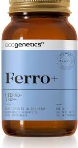 Ecogenetics Hierro+: Suplemento Natural de Hierro - 60 Cápsulas