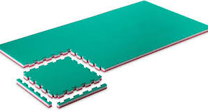 Kit Profesional de Tatami 8 Piezas Verde/Rojo 50x50 cm
