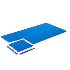 Kit Pro de Tatami 8 Piezas 2 cm - Azul/Rojo