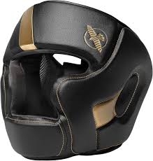 Casco MMA Hayabusa T3 Ajustable Negro/Dorado - Grande